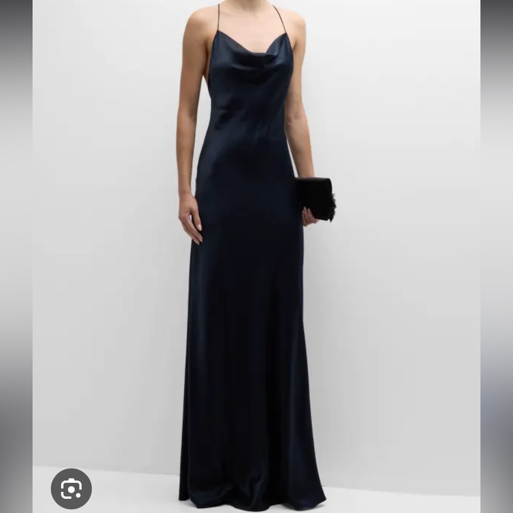 L’AGENCE Arianne Cowl Silk Maxi Slip Dress